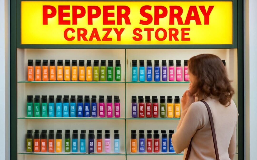 Chaos erupts at pepper spray crazy store as deals lure shoppers.